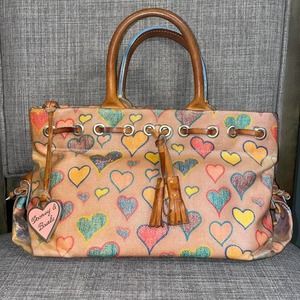 Dooney & Bourke Heart y2k Tassle Tote